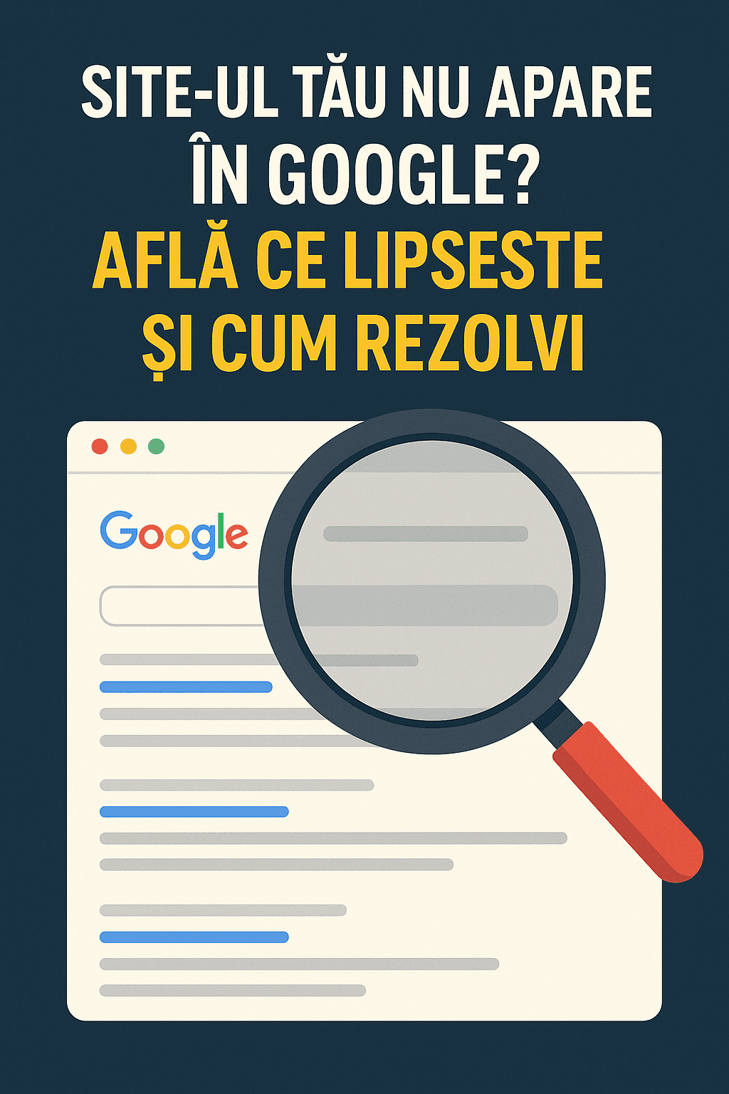 Site-ul tău nu apare în Google? Află ce lipsește și cum rezolvi