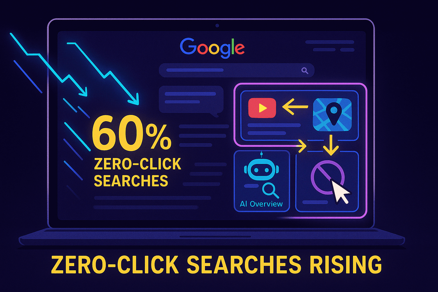 Zero-click searches în creștere, click-urile organice în scădere: raport